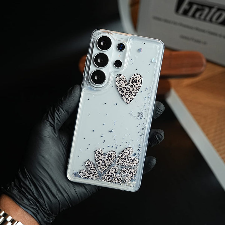 FRATO Samsung S26 Ultra Clear Glitter Floating Charm Case for Galaxy S26 Ultra | Protective Cover