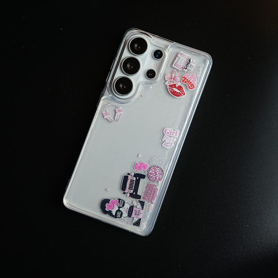 FRATO Samsung S26 Ultra Clear Glitter Floating Charm Case for Galaxy S26 Ultra | Protective Cover