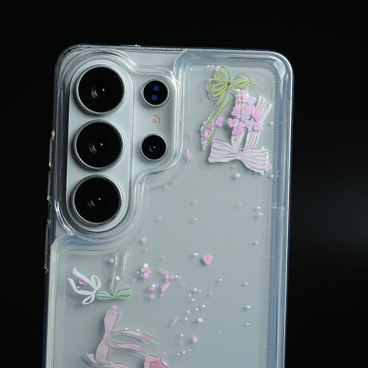 FRATO Samsung S26 Ultra Clear Glitter Floating Charm Case for Galaxy S26 Ultra | Protective Cover
