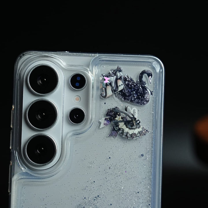 FRATO Samsung S26 Ultra Clear Glitter Floating Charm Case for Galaxy S26 Ultra | Protective Cover