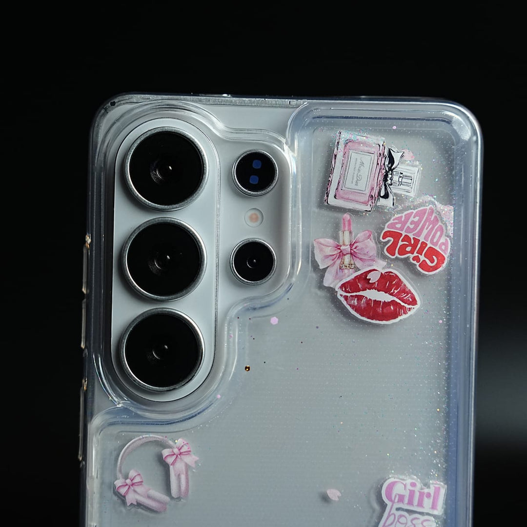 FRATO Samsung S26 Ultra Clear Glitter Floating Charm Case for Galaxy S26 Ultra | Protective Cover