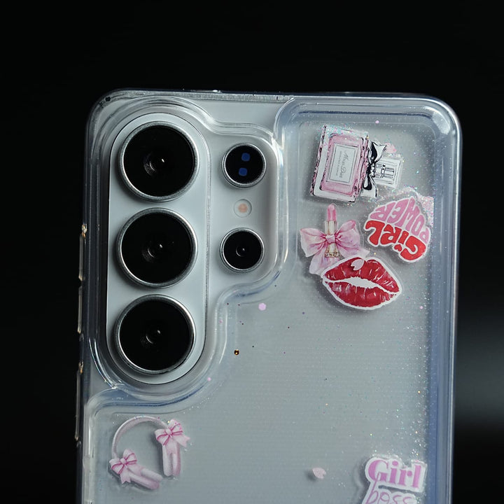 FRATO Samsung S26 Ultra Clear Glitter Floating Charm Case for Galaxy S26 Ultra | Protective Cover