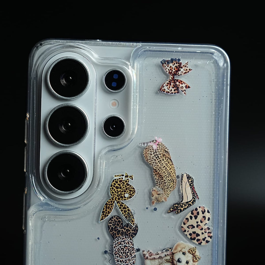FRATO Samsung S26 Ultra Clear Glitter Floating Charm Case for Galaxy S26 Ultra | Protective Cover