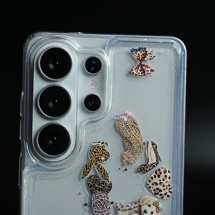 FRATO Samsung S26 Ultra Clear Glitter Floating Charm Case for Galaxy S26 Ultra | Protective Cover