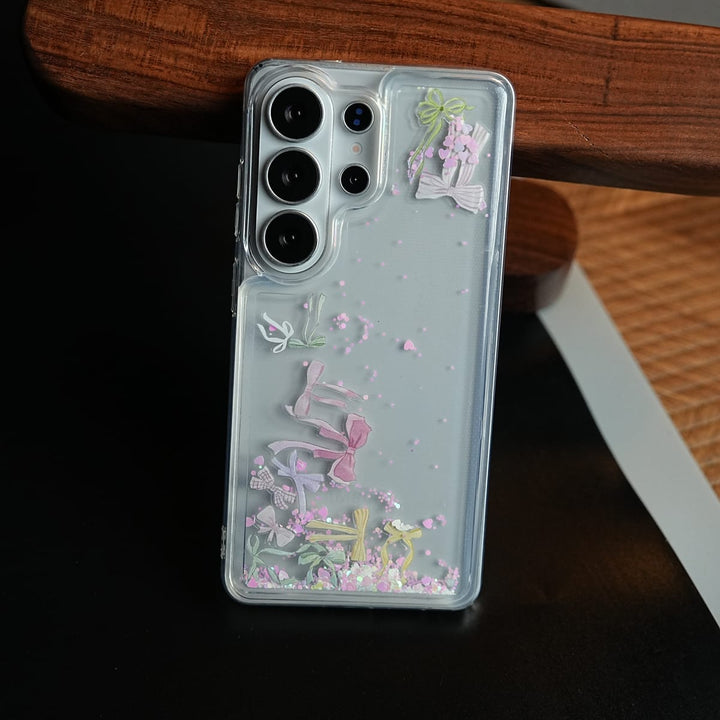 FRATO Samsung S26 Ultra Clear Glitter Floating Charm Case for Galaxy S26 Ultra | Protective Cover