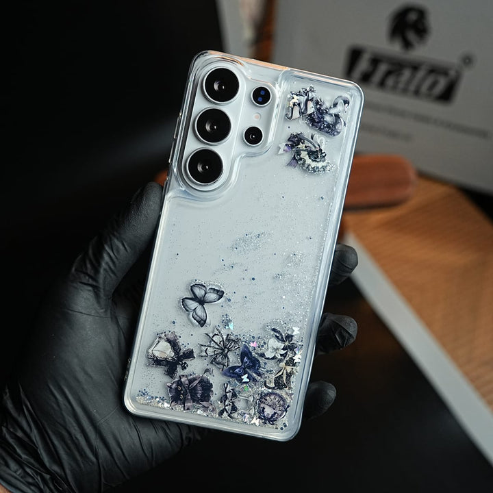 FRATO Samsung S26 Ultra Clear Glitter Floating Charm Case for Galaxy S26 Ultra | Protective Cover