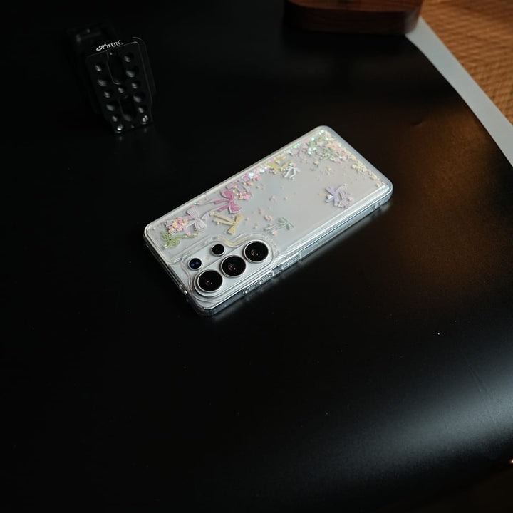 FRATO Samsung S26 Ultra Clear Glitter Floating Charm Case for Galaxy S26 Ultra | Protective Cover