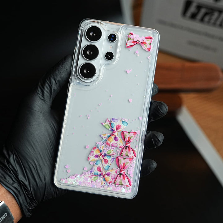 FRATO Samsung S26 Ultra Clear Glitter Floating Charm Case for Galaxy S26 Ultra | Protective Cover