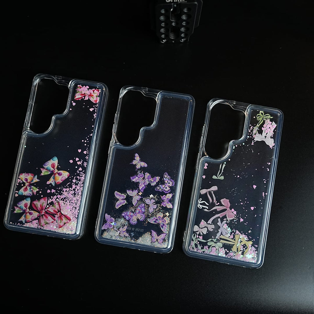 FRATO Samsung S26 Ultra Clear Glitter Floating Charm Case for Galaxy S26 Ultra | Protective Cover