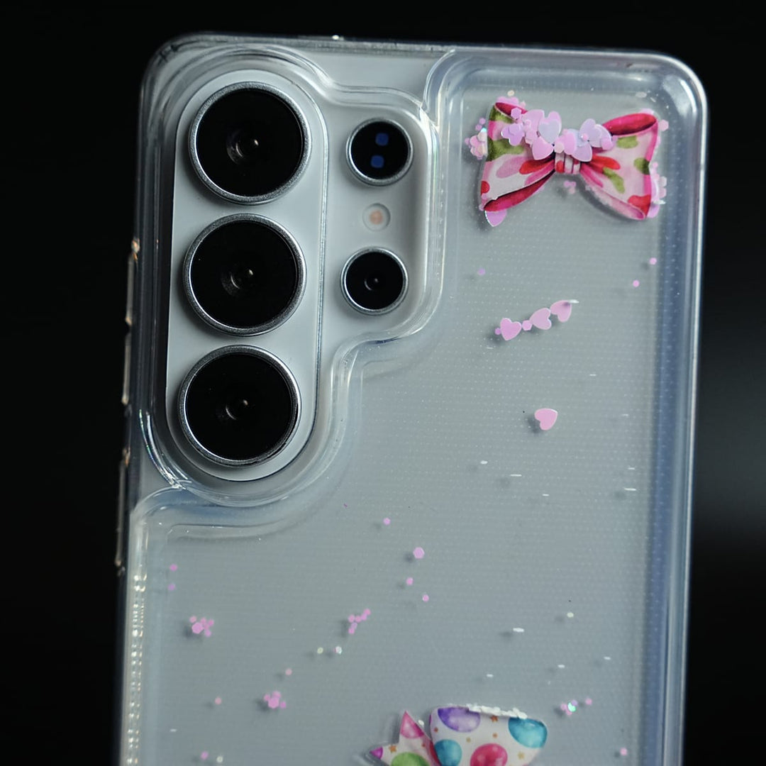 FRATO Samsung S26 Ultra Clear Glitter Floating Charm Case for Galaxy S26 Ultra | Protective Cover