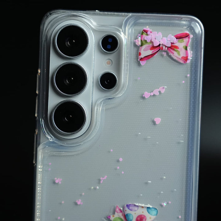 FRATO Samsung S26 Ultra Clear Glitter Floating Charm Case for Galaxy S26 Ultra | Protective Cover