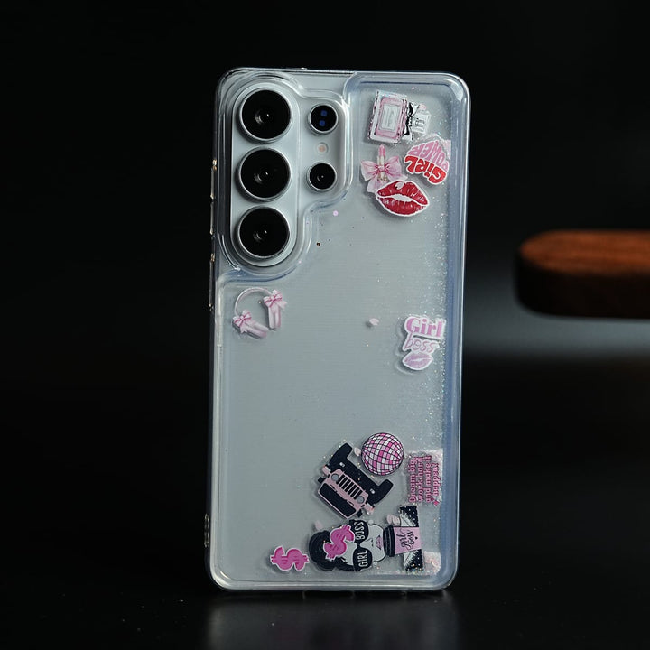 FRATO Samsung S26 Ultra Design 2 Clear Glitter Floating Charm Case for Galaxy S26 Ultra | Protective Cover