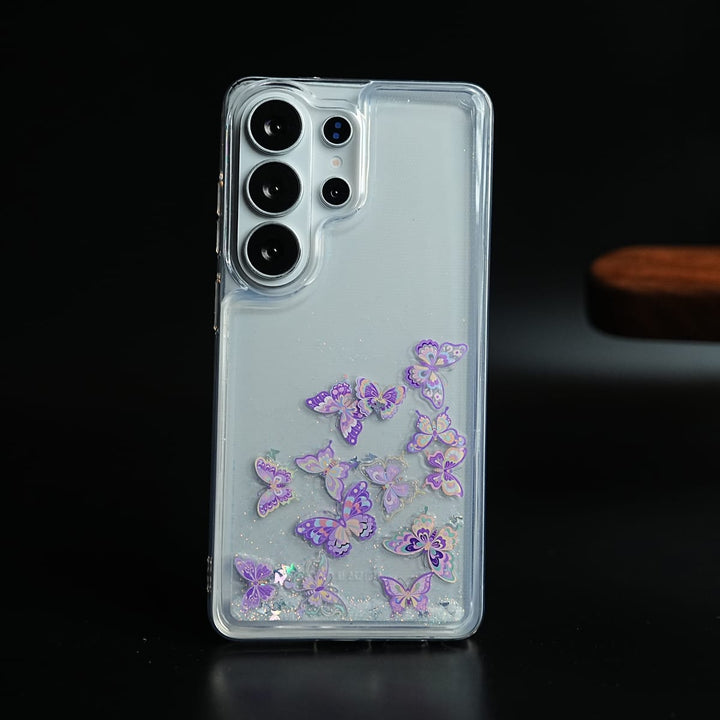 FRATO Samsung S26 Ultra Design 3 Clear Glitter Floating Charm Case for Galaxy S26 Ultra | Protective Cover