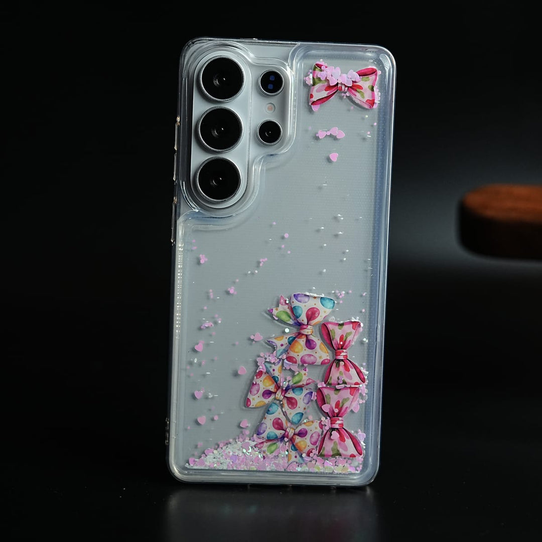 FRATO Samsung S26 Ultra Design 4 Clear Glitter Floating Charm Case for Galaxy S26 Ultra | Protective Cover