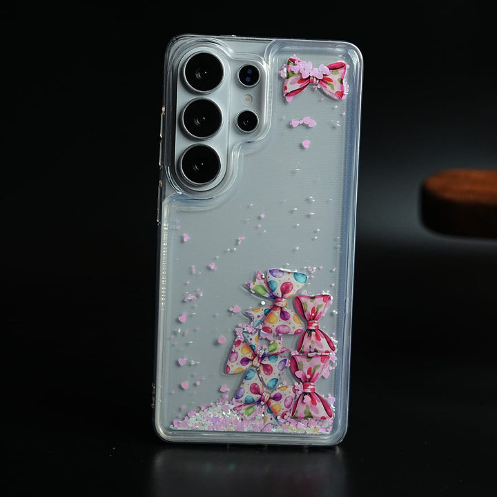 FRATO Samsung S26 Ultra Design 4 Clear Glitter Floating Charm Case for Galaxy S26 Ultra | Protective Cover