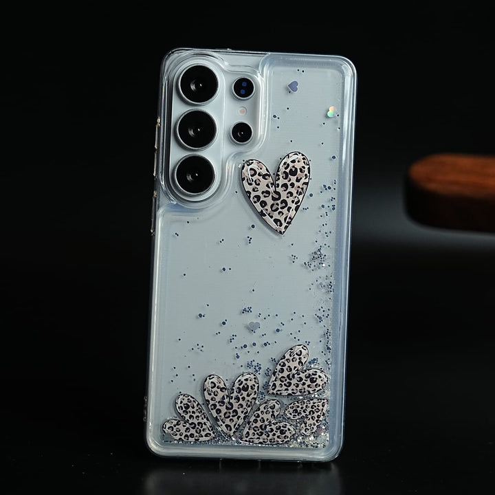 FRATO Samsung S26 Ultra Design 8 Clear Glitter Floating Charm Case for Galaxy S26 Ultra | Protective Cover