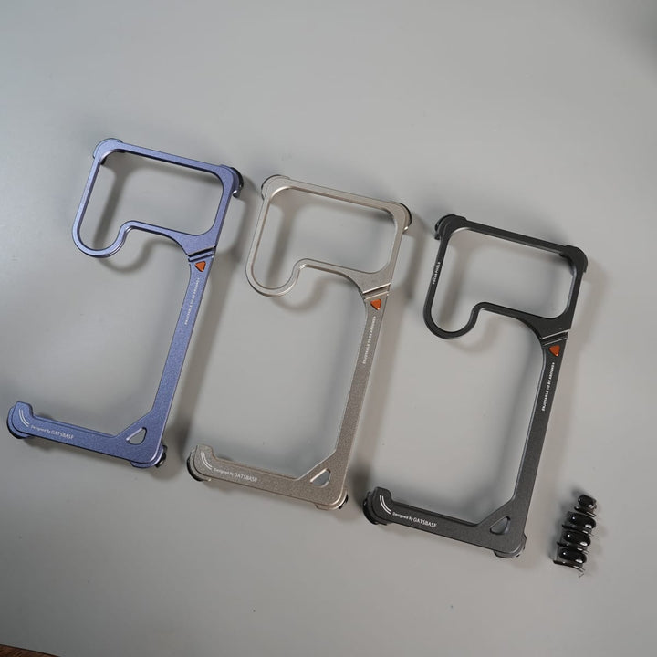 FRATO Samsung S26 Ultra Galaxy S26 Ultra Aluminum Alloy Metal Bumper Frame with Foldable Stand