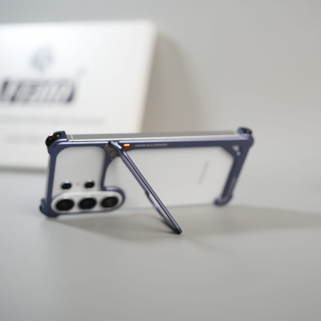 FRATO Samsung S26 Ultra Galaxy S26 Ultra Aluminum Alloy Metal Bumper Frame with Foldable Stand