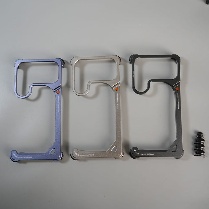 FRATO Samsung S26 Ultra Galaxy S26 Ultra Aluminum Alloy Metal Bumper Frame with Foldable Stand