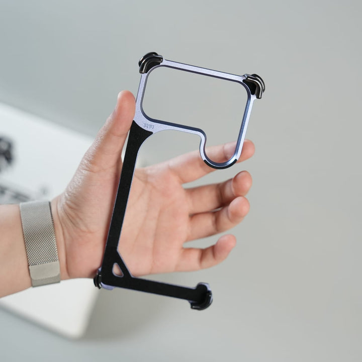 FRATO Samsung S26 Ultra Galaxy S26 Ultra Aluminum Alloy Metal Bumper Frame with Foldable Stand
