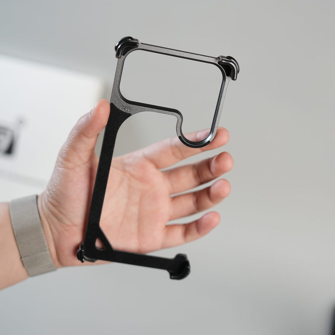 FRATO Samsung S26 Ultra Galaxy S26 Ultra Aluminum Alloy Metal Bumper Frame with Foldable Stand