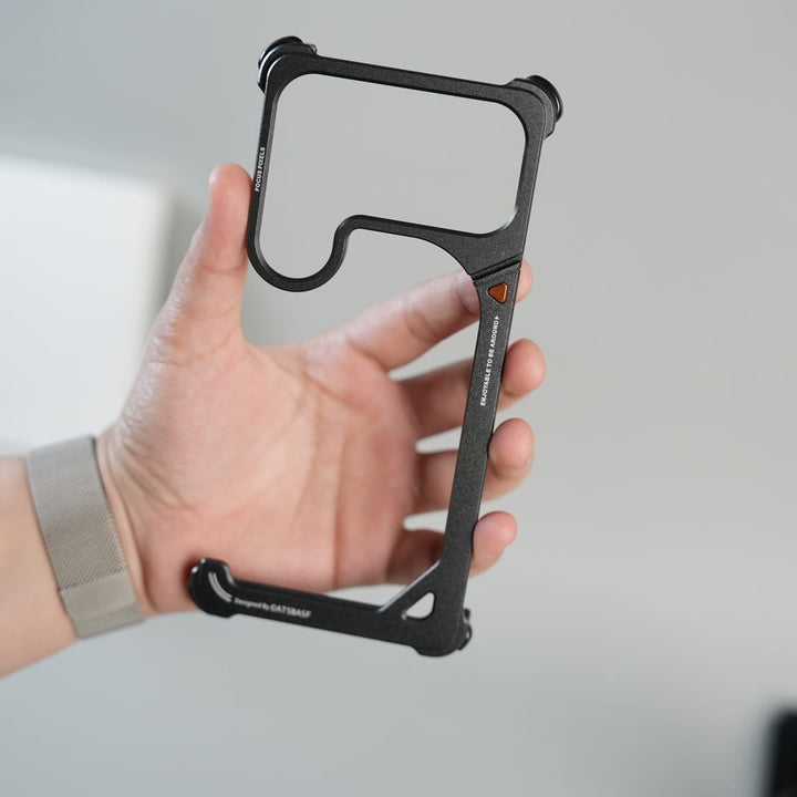 FRATO Samsung S26 Ultra Galaxy S26 Ultra Aluminum Alloy Metal Bumper Frame with Foldable Stand