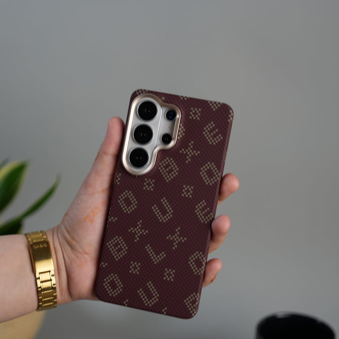 FRATO Samsung S26 Ultra Galaxy S26 Ultra Aramid Fiber Design Slim Case Cover  | MagSafe Supported | MAROON