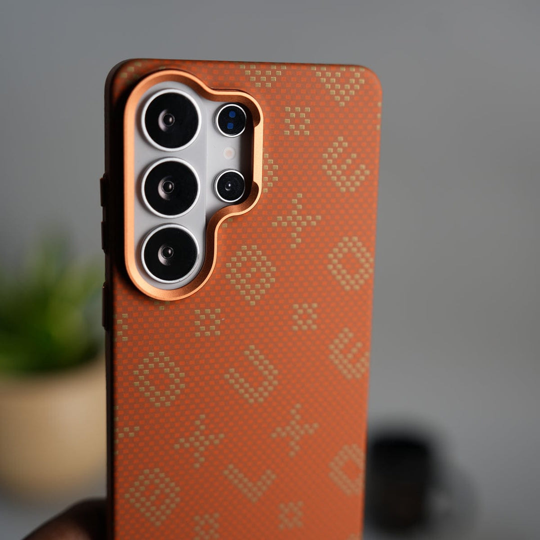 FRATO Samsung S26 Ultra Galaxy S26 Ultra Aramid Fiber Design Slim Case Cover  | MagSafe Supported | Orange