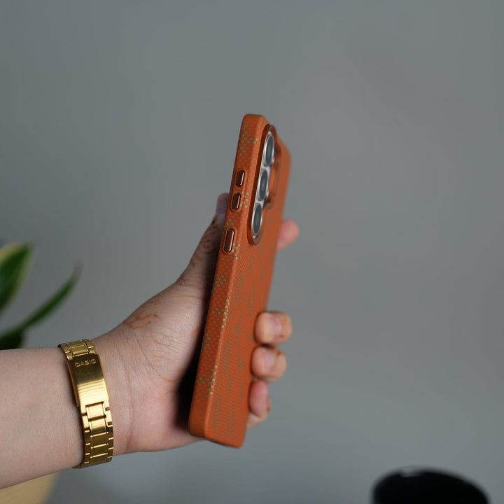 FRATO Samsung S26 Ultra Galaxy S26 Ultra Aramid Fiber Design Slim Case Cover  | MagSafe Supported | Orange
