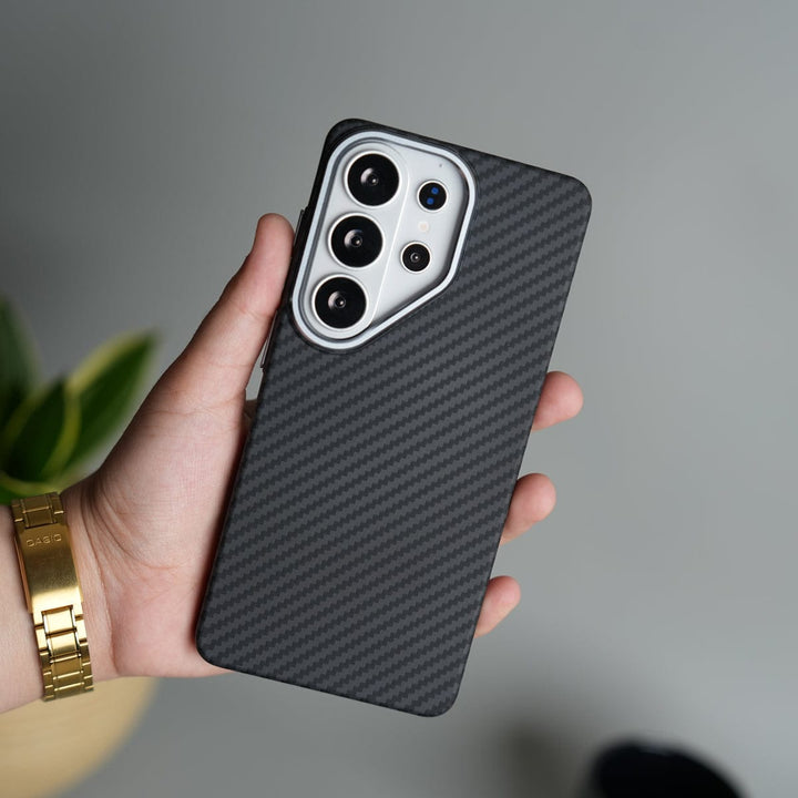 FRATO Samsung S26 Ultra Galaxy S26 Ultra Carbon Fiber Texture Design Hard Pc MagSafe Case Cover BLACK