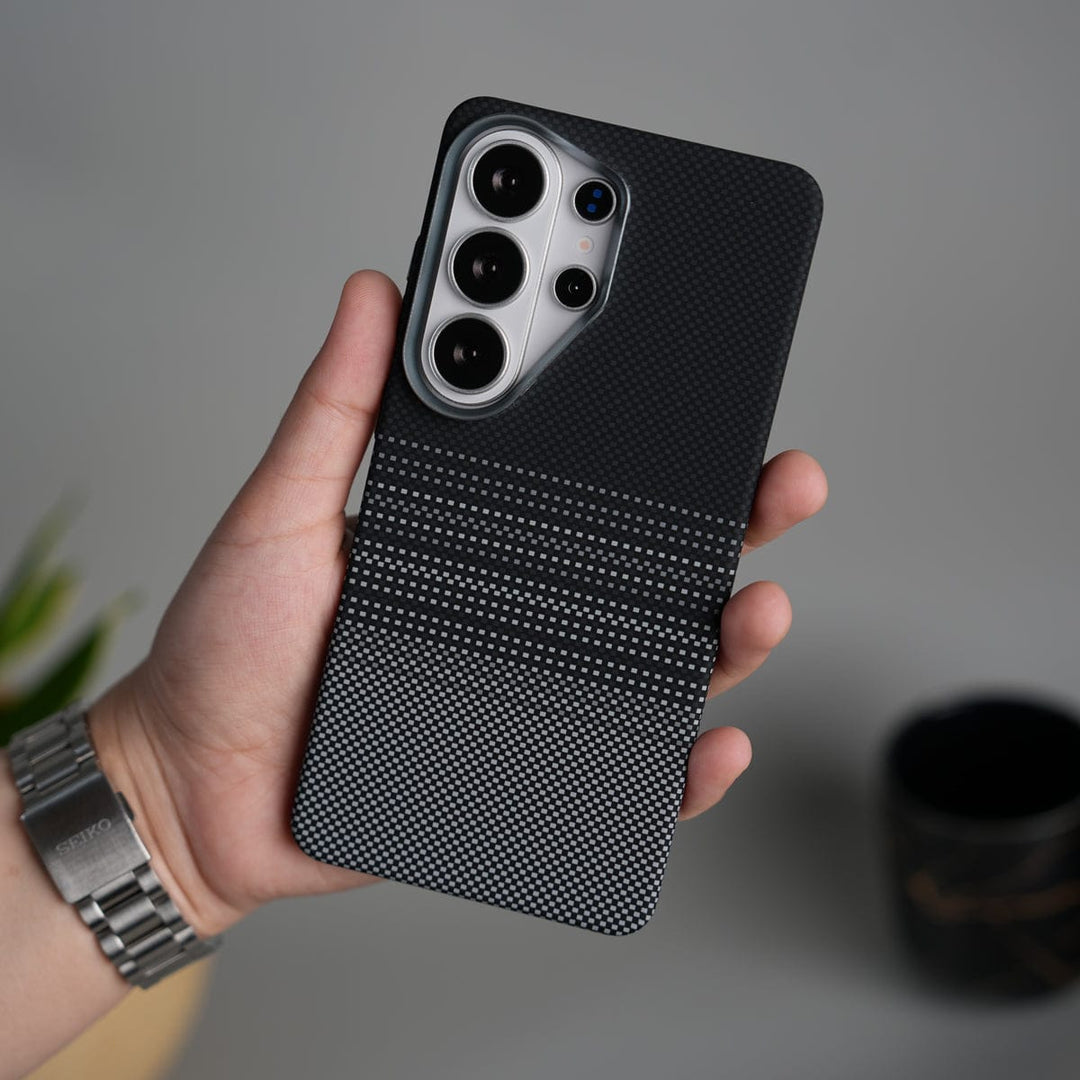 FRATO Samsung S26 Ultra Galaxy S26 Ultra Carbon Fiber Texture Design Hard Pc MagSafe Case Cover BlackGrayLine Design