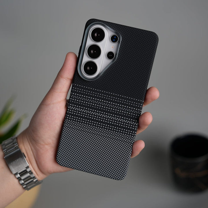 FRATO Samsung S26 Ultra Galaxy S26 Ultra Carbon Fiber Texture Design Hard Pc MagSafe Case Cover BlackGrayLine Design