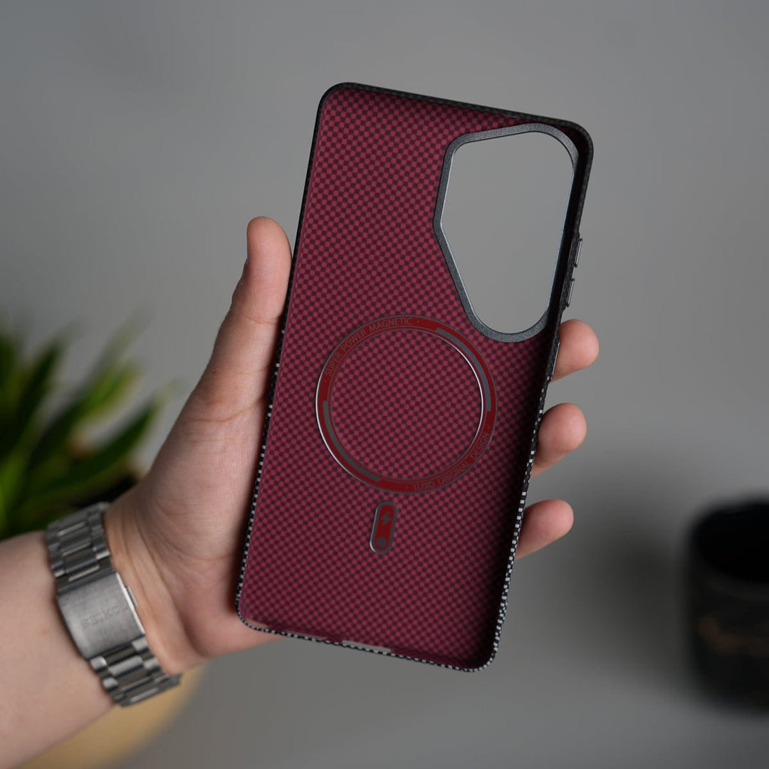 FRATO Samsung S26 Ultra Galaxy S26 Ultra Carbon Fiber Texture Design Hard Pc MagSafe Case Cover BlackGrayLine Design