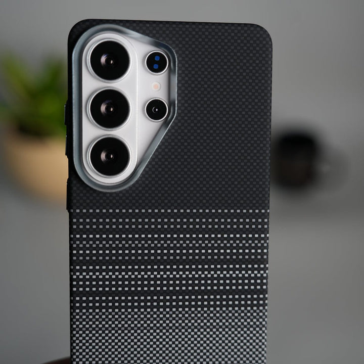 FRATO Samsung S26 Ultra Galaxy S26 Ultra Carbon Fiber Texture Design Hard Pc MagSafe Case Cover BlackGrayLine Design