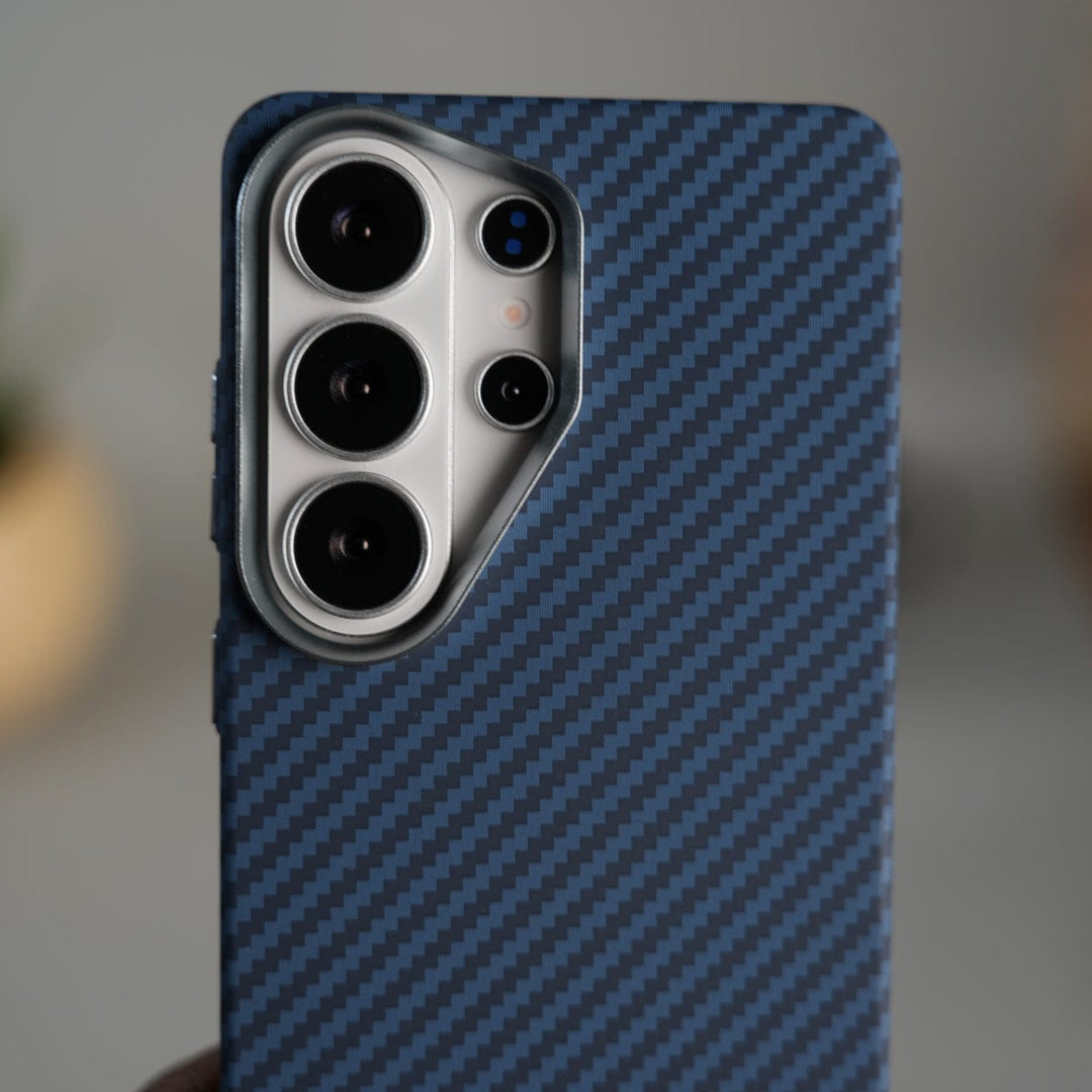 FRATO Samsung S26 Ultra Galaxy S26 Ultra Carbon Fiber Texture Design Hard Pc MagSafe Case Cover Blue