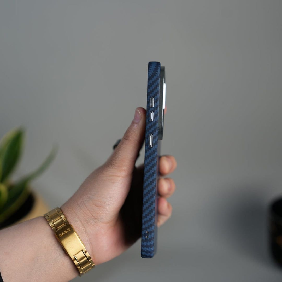 FRATO Samsung S26 Ultra Galaxy S26 Ultra Carbon Fiber Texture Design Hard Pc MagSafe Case Cover Blue