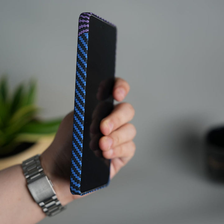 FRATO Samsung S26 Ultra Galaxy S26 Ultra Carbon Fiber Texture Design Hard Pc MagSafe Case Cover BluePurple Design