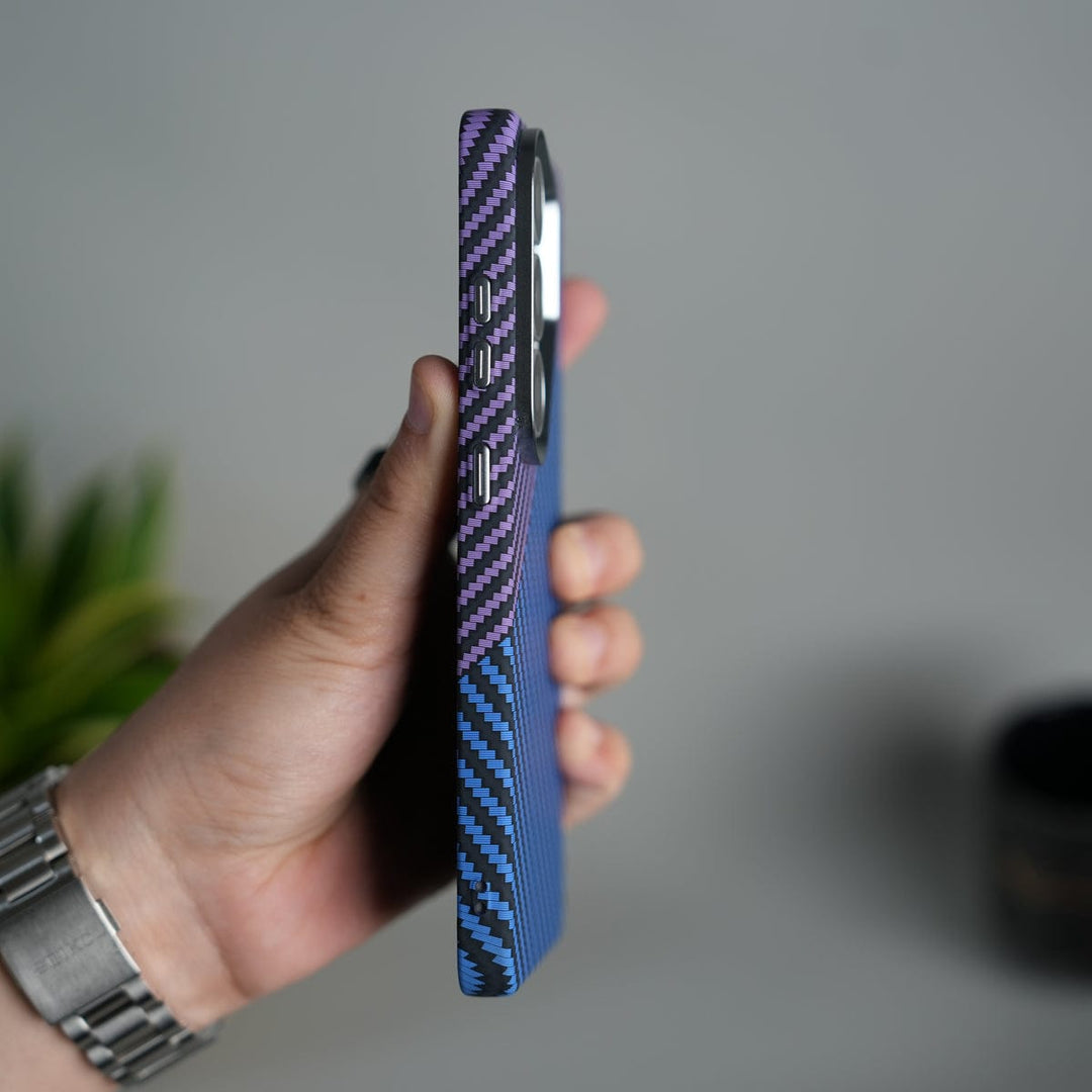 FRATO Samsung S26 Ultra Galaxy S26 Ultra Carbon Fiber Texture Design Hard Pc MagSafe Case Cover BluePurple Design