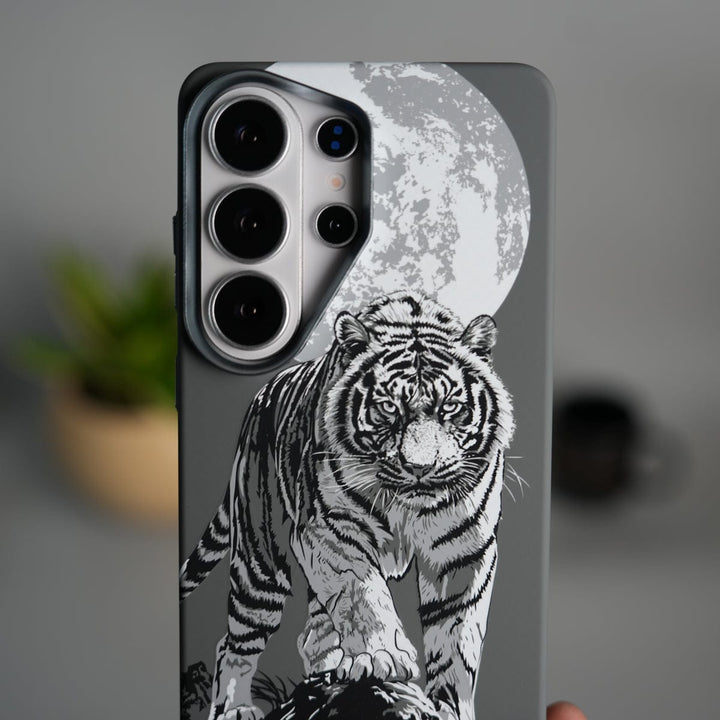 FRATO Samsung S26 Ultra Galaxy S26 Ultra Carbon Fiber Texture Design Hard Pc MagSafe Case Cover GrayTiger Design