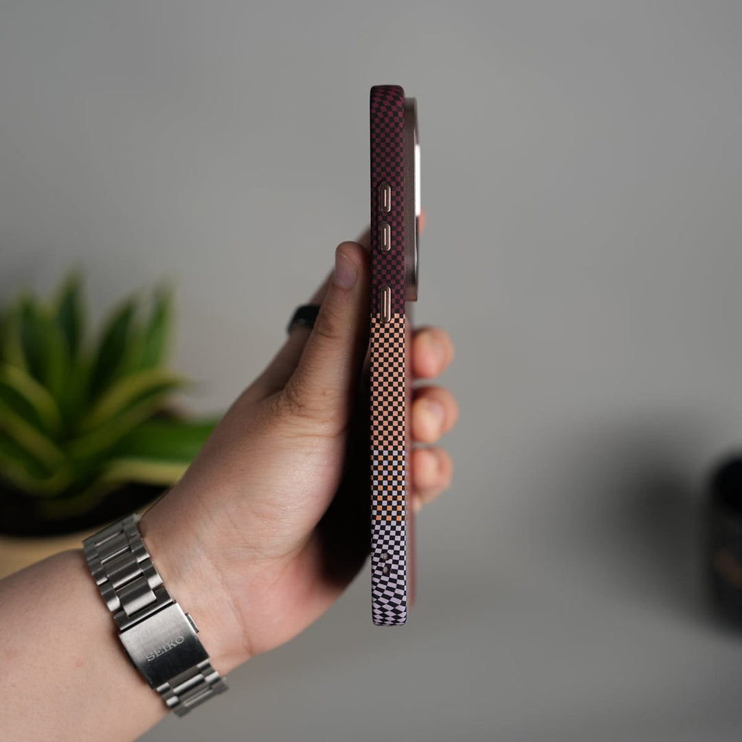 FRATO Samsung S26 Ultra Galaxy S26 Ultra Carbon Fiber Texture Design Hard Pc MagSafe Case Cover MaroonTop Design