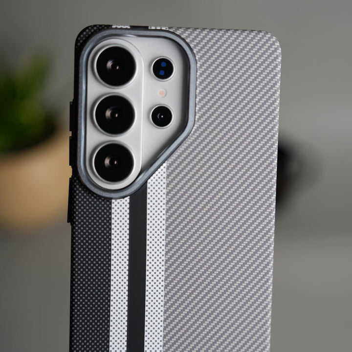 FRATO Samsung S26 Ultra Galaxy S26 Ultra Carbon Fiber Texture Design Hard Pc MagSafe Case Cover Stripe Design