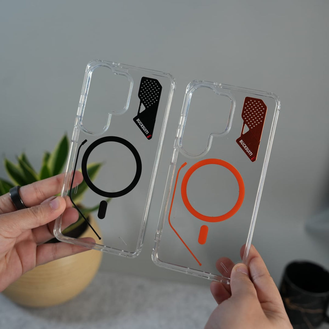 FRATO Samsung S26 Ultra Galaxy S26 Ultra Clear MagSafe Case | Transparent Cover with Metal Grille Design