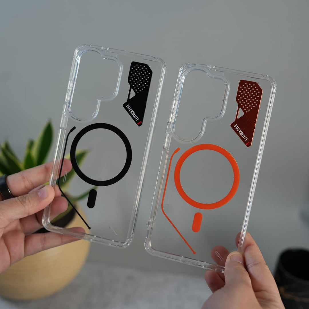 FRATO Samsung S26 Ultra Galaxy S26 Ultra Clear MagSafe Case | Transparent Cover with Metal Grille Design