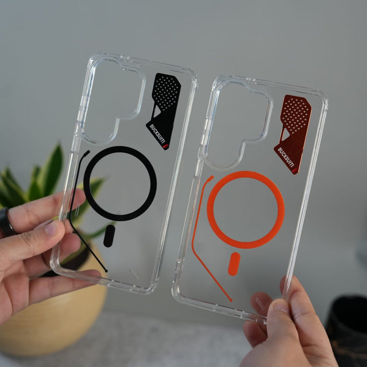 FRATO Samsung S26 Ultra Galaxy S26 Ultra Clear MagSafe Case | Transparent Cover with Metal Grille Design