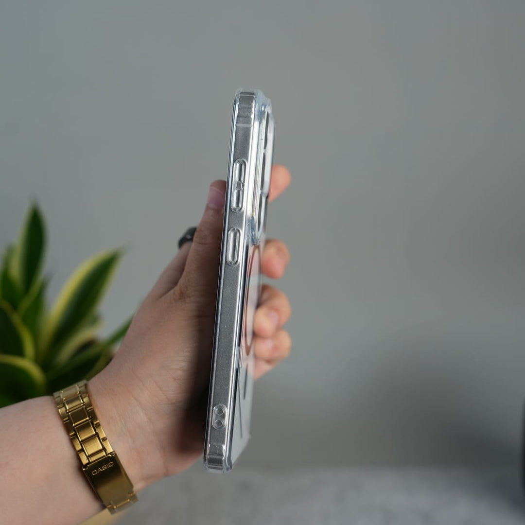 FRATO Samsung S26 Ultra Galaxy S26 Ultra Clear MagSafe Case | Transparent Cover with Metal Grille Design