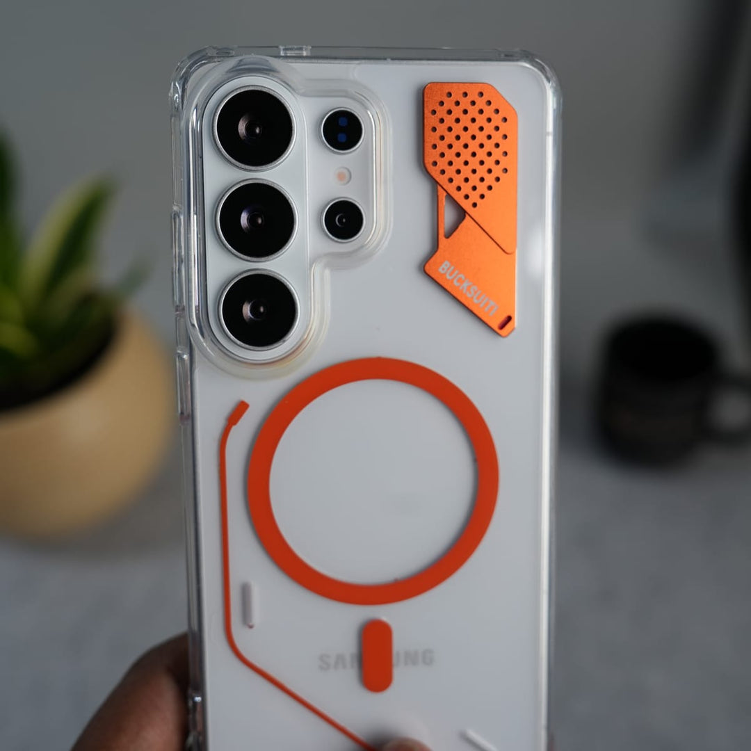 FRATO Samsung S26 Ultra Galaxy S26 Ultra Clear MagSafe Case | Transparent Cover with Metal Grille Design