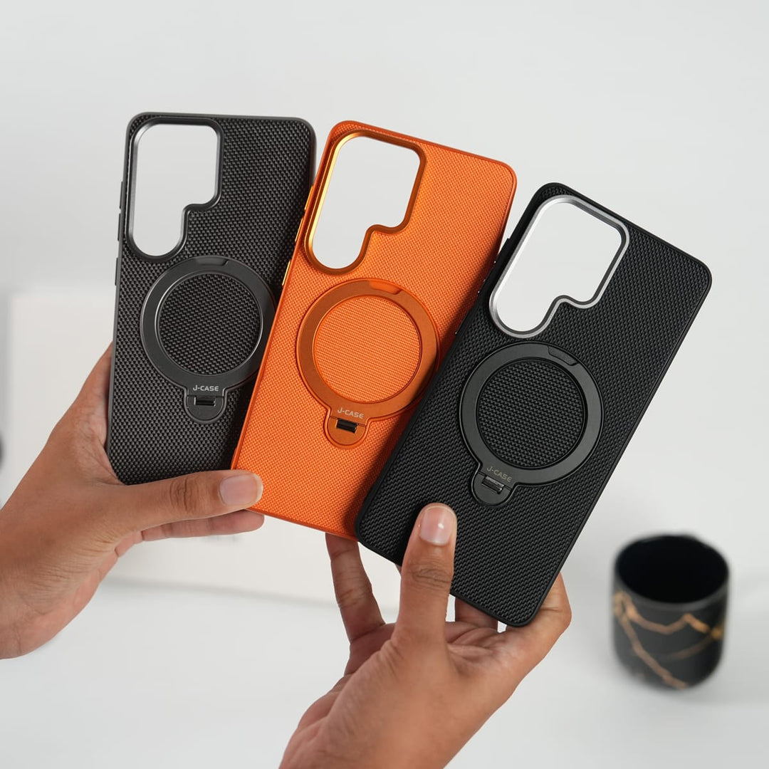 FRATO Samsung S26 Ultra Galaxy S26 Ultra Dotted Rotating Metal Stand Case