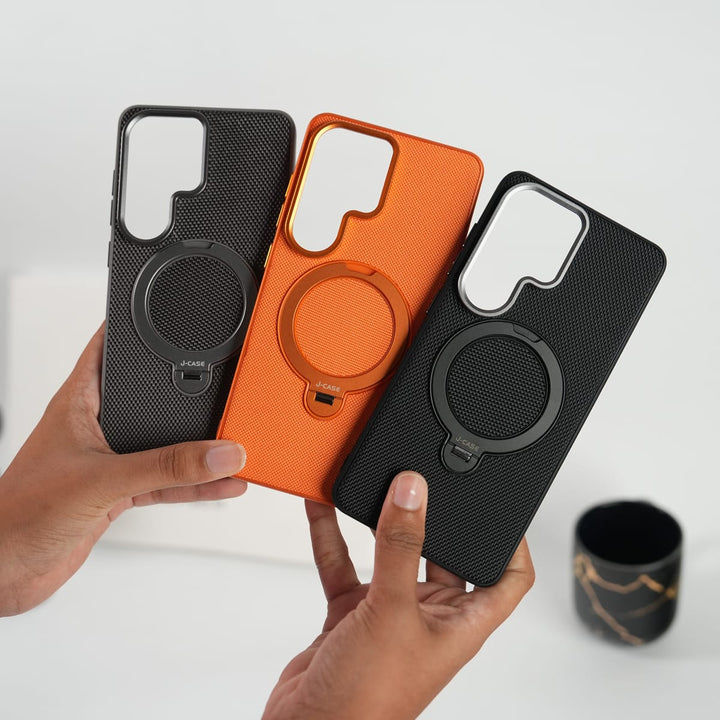 FRATO Samsung S26 Ultra Galaxy S26 Ultra Dotted Rotating Metal Stand Case