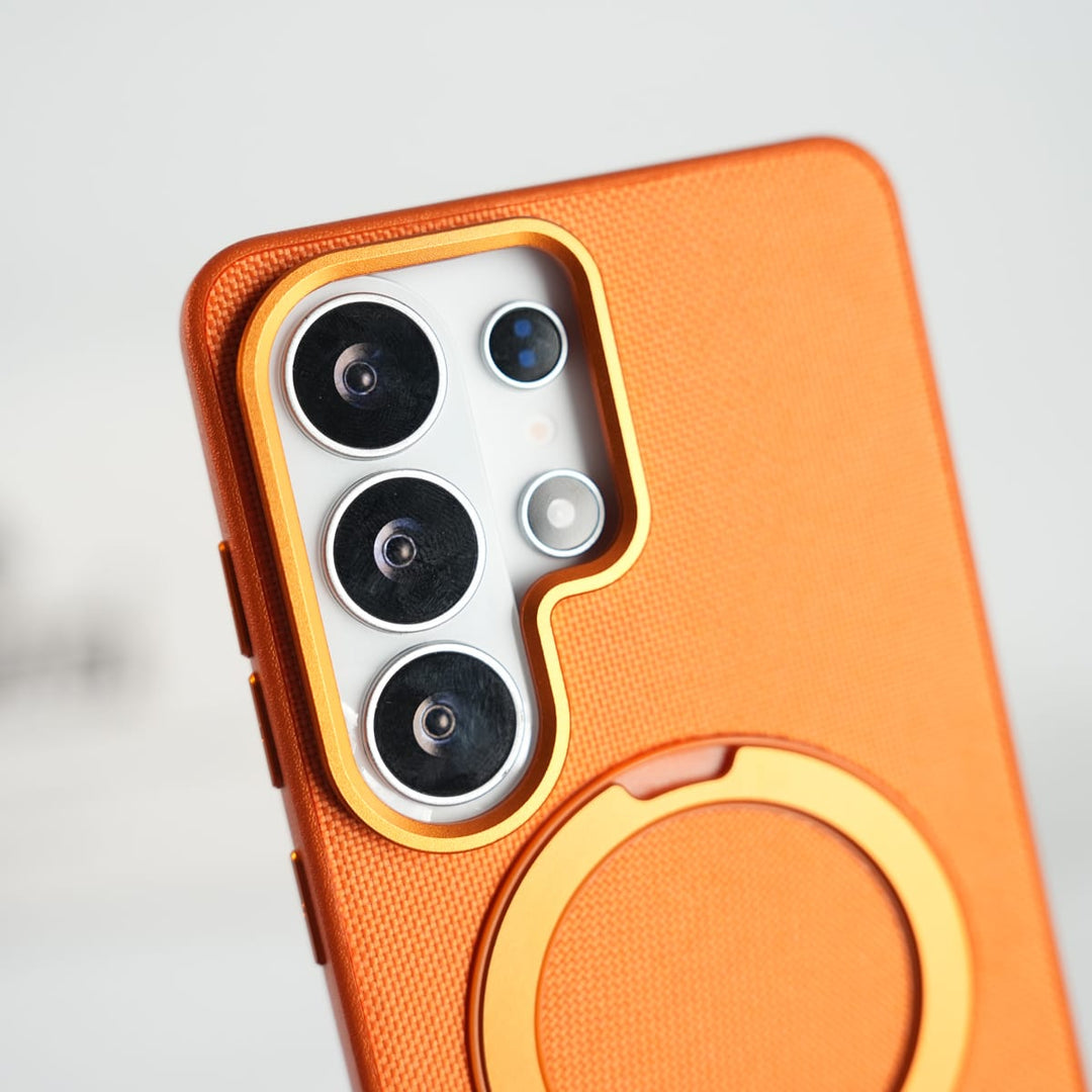 FRATO Samsung S26 Ultra Galaxy S26 Ultra Dotted Rotating Metal Stand Case