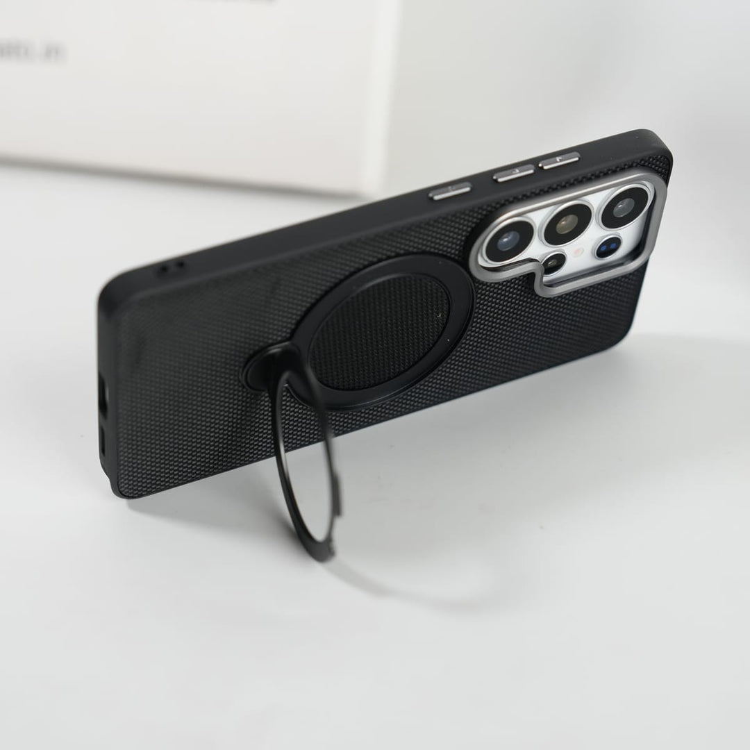 FRATO Samsung S26 Ultra Galaxy S26 Ultra Dotted Rotating Metal Stand Case